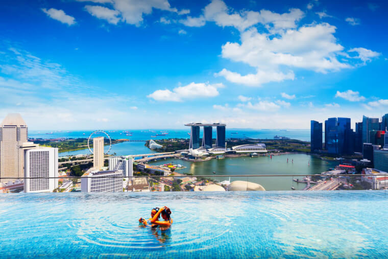 32. Infinity Pool at Marina Bay Sands Resort, Singapore