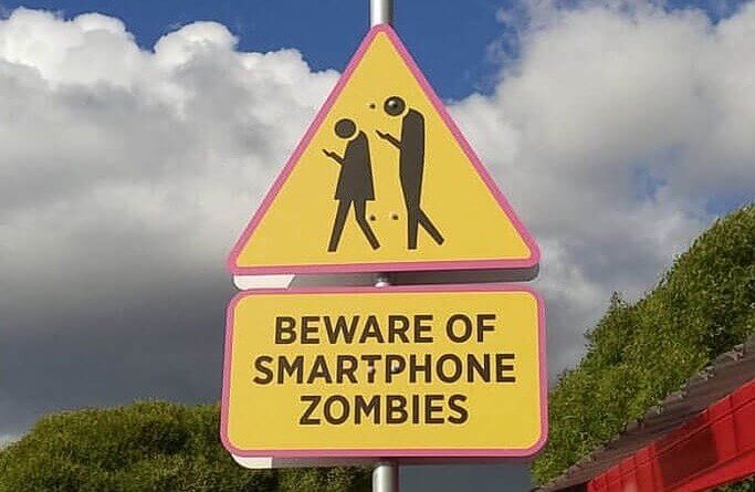 Caution: Smartphone Zombies Crossing