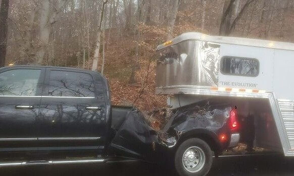 A Tree Fell on This Truck and Narrowly Missed the Passengers