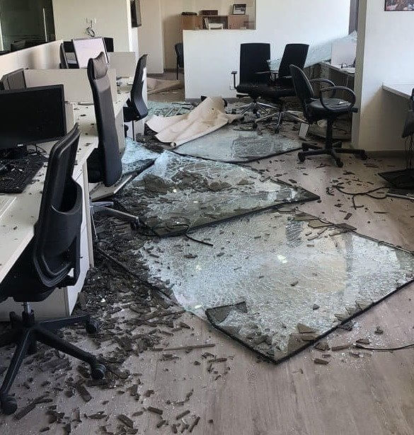 An Office After the Beirut Explosion