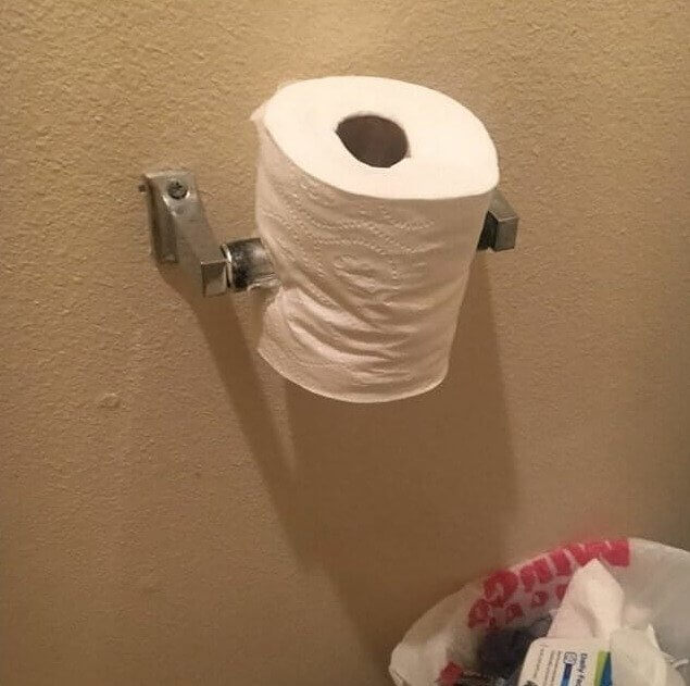 This Was the Only Toilet Paper Roll in the Bathroom