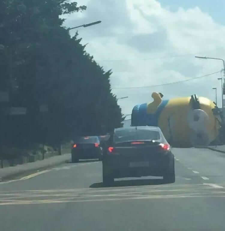 6. Giant Minion on the Road