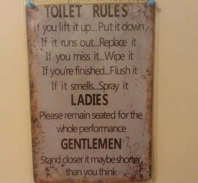 This Toilet Sign Went Full Savage on the Gentlemen