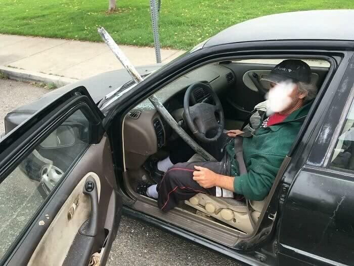 A Pole Flew Through a Windshield on the Highway