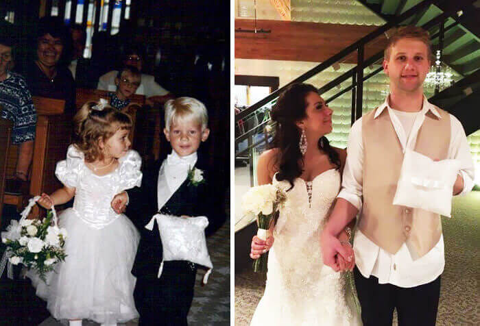 4. From Flower Girl and Ring Bearer to a Newly Wedded Couple